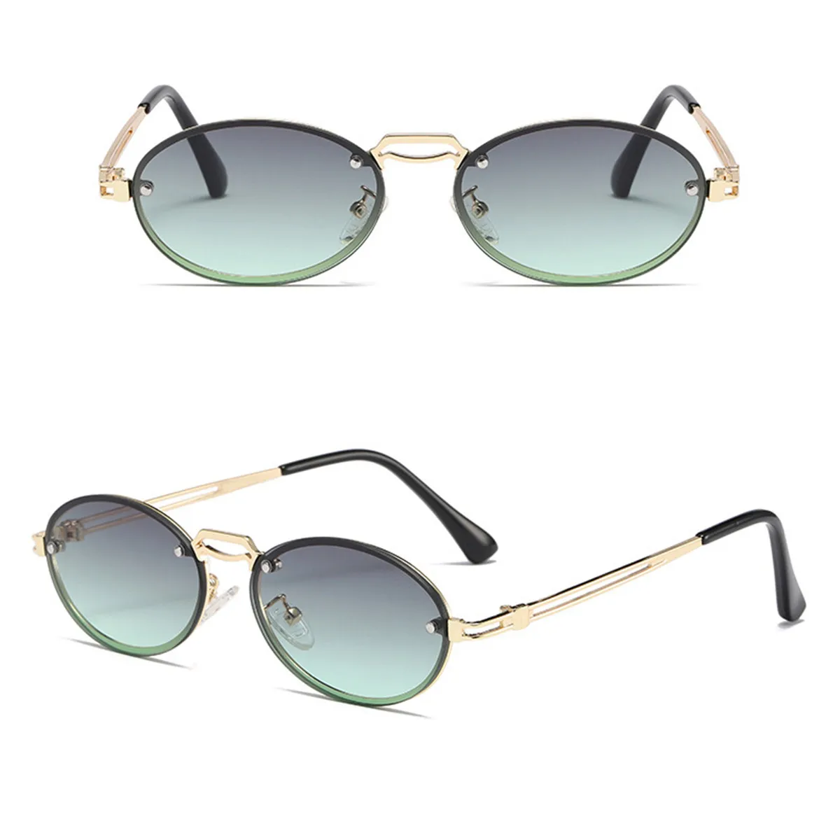 

FOENIXSONG Fashion Sunglasses for Men Women Oval Small Sun Glasses UV400 Protection Vintage Eyewear Retro Sunglass