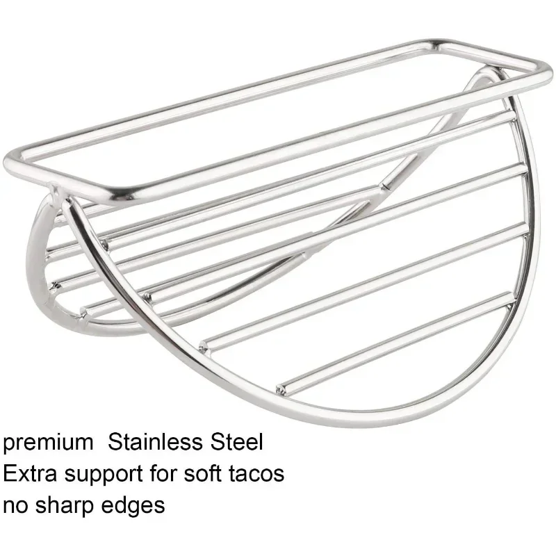 Taco Holder Mexican Pizza Roll Shelf Burrito Potato Chips Rack Shells Taco Rack Stainless Steel Creative Tableware Pancake Stand