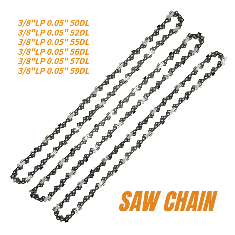 Semi Chisel Chain for Chainsaw 3/8" Little Pitch 1.3mm Gauge 50 52 55