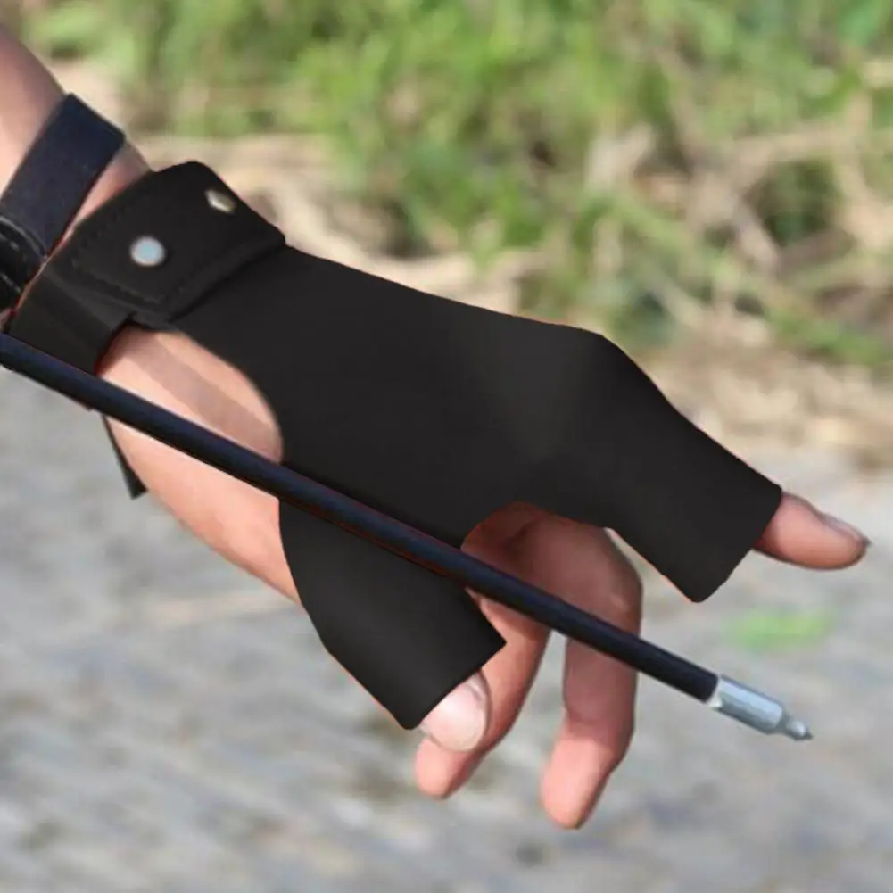 Bow Arrow Guard Traditional Velvet Bow Handguard Skin-friendly Outdoor Archery Shoot Glove Hand Guard Finger Protector for Youth archery arm guard