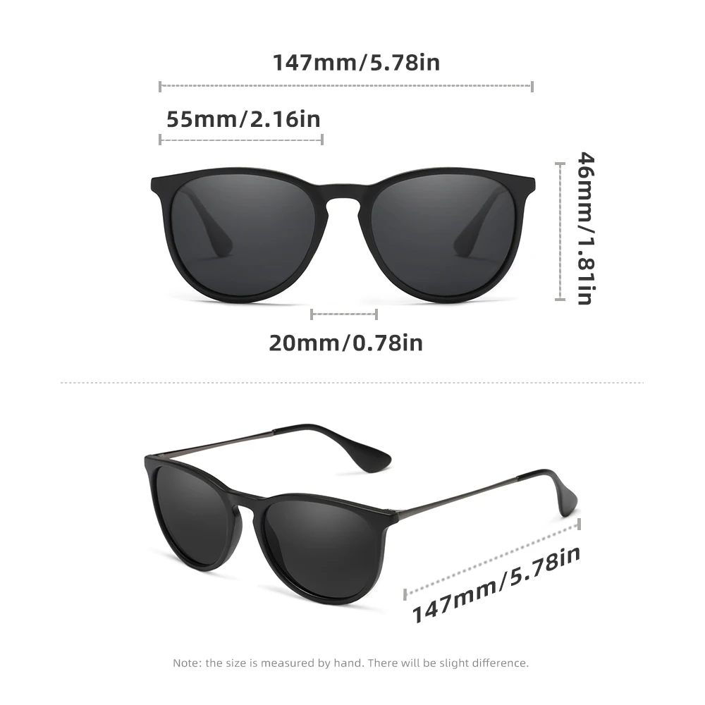RBsunny 편광 선글라스 남성용, UV400 눈 보호 렌즈, 럭셔리 안경, 클래식 여성 초경량 안경, 새로운 패션