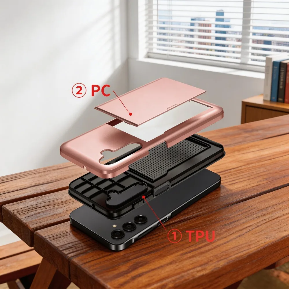 Sleek Wallet Phone Case with Slide Card Slots and Premium Cover