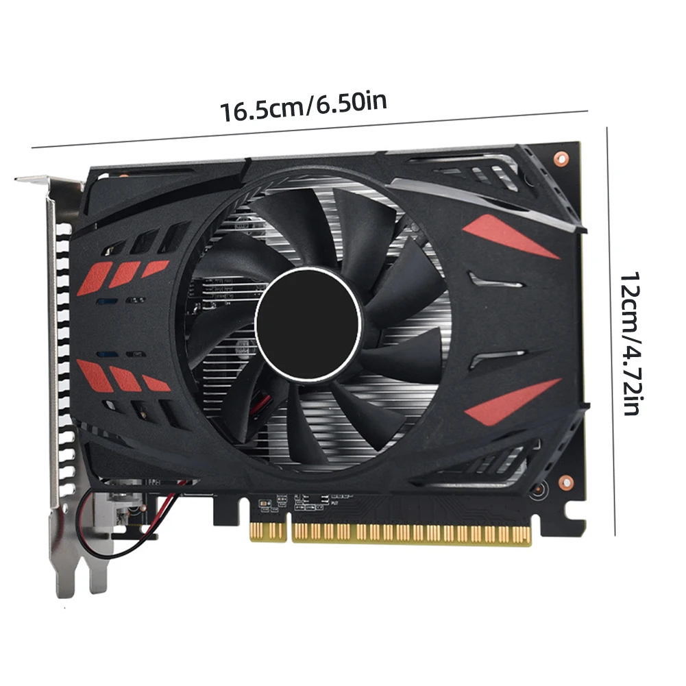 Placa Gráfica de Jogos de Computador com Ventilador pc Desktop 128 Bit Pci-e2.016x Ddr3 4gb Gt730 - Imagem 2