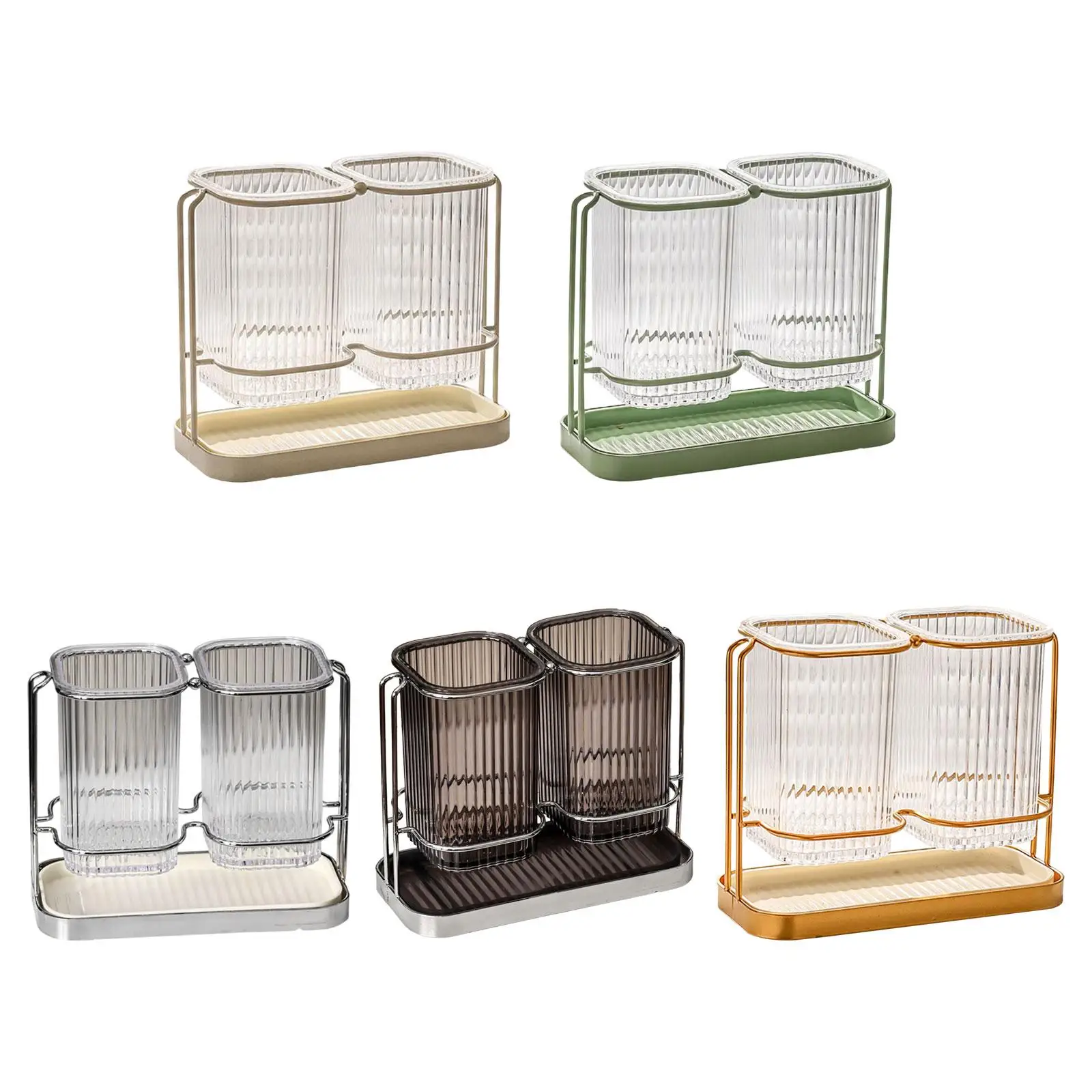 

Kitchen Utensil Holder with Drain Tray Draining Chopstick Cage Utensil Organizer for Party Restaurante Counter Home Flatware