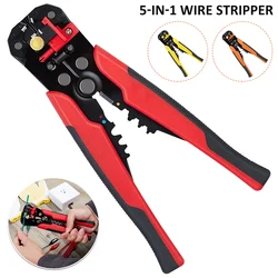 Pince à éplucher 8 po, outil de sertissage automatique, dénudeur de fil de câble, pince à éplucher, Terminal réglable, fil de coupe, sertisseuse multi outils AWG10 24 fils 