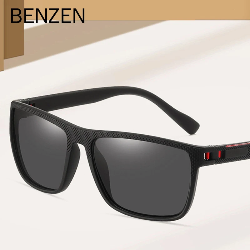 

BENZEN поляризационные солнцезащитные очки для мужчин, легкие, защита UV400, квадратные спортивные солнцезащитные очки, мужские 9765