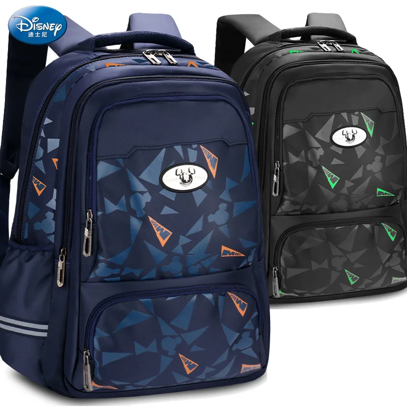 Disney Mickey School Bags For Boys Grade 3-Middle Primary Student Shoulder Orthopedic Backpack Large Capacity Kids Gifts Mochila