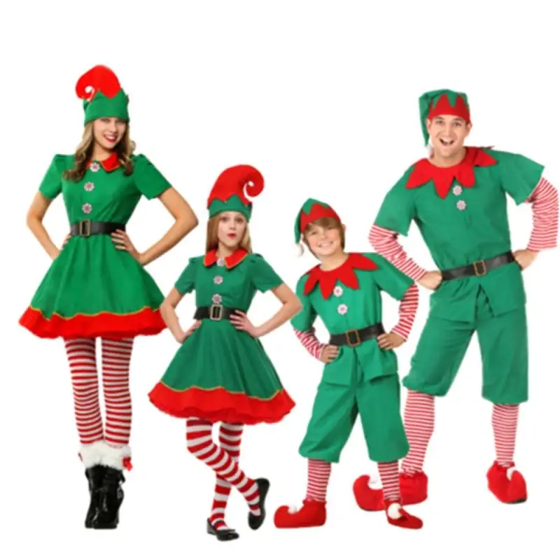 Christmas Elf Costume for Adult Santa Claus Cosplay elf costume