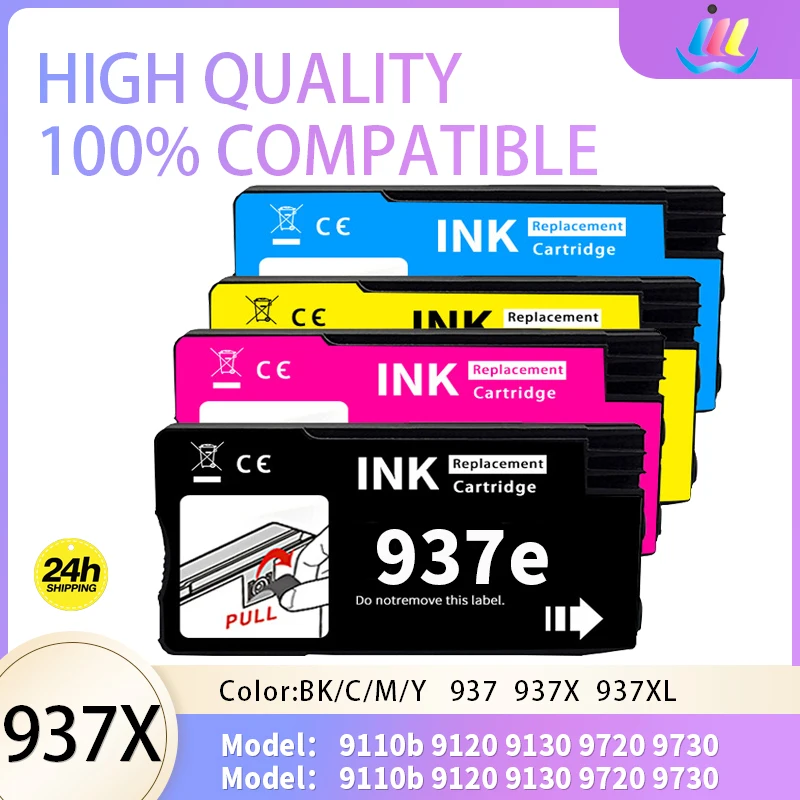 937 937E 937XL Ink Cartridge Compatible for HP Officejet pro 9110B ...