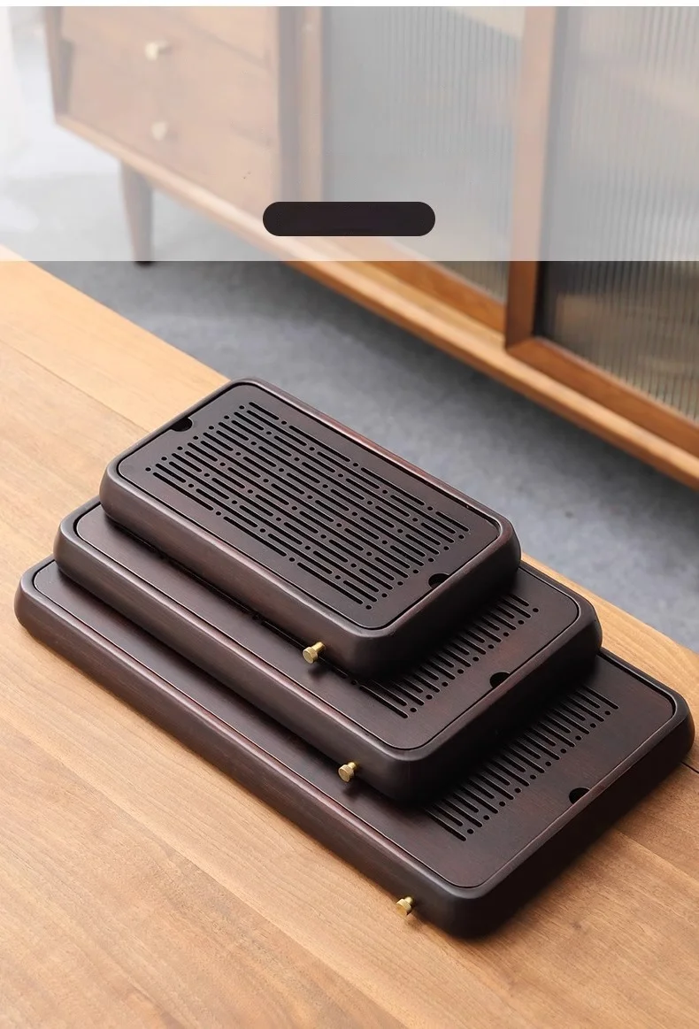GIANXI Home And Kitchen Wooden Tray Rectangle Bamboo Tea Tray For Chaban Tea Table Coffee And Tea Tools Decorative Tray