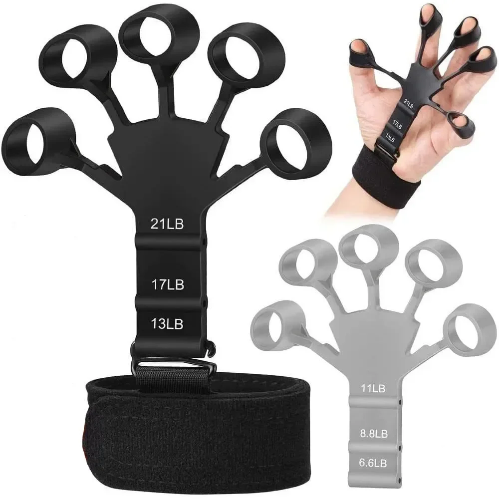 Agarre de mano de 6 niveles de resistencia, entrenador de fuerza, herramientas de rehabilitación física, pinza de dedo de Fitness, expansor de gimnasio portátil