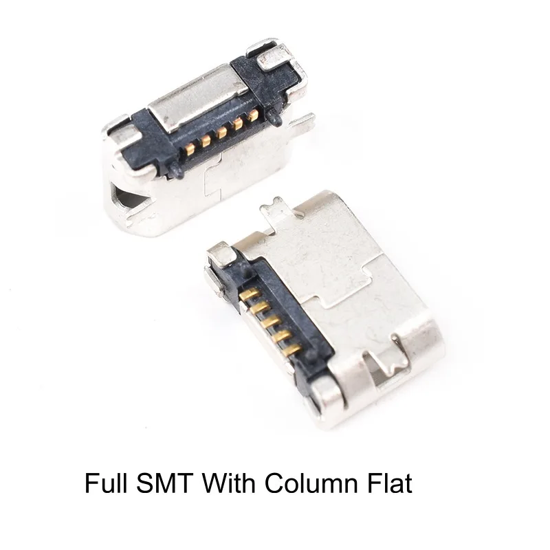 Micro 5pin Connector Socket Micor Usb Flat Female Full SMT Mini Micro USB Connector Jack Charging port Data transmission 8PCS micro usb connector