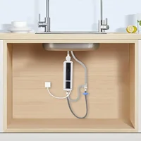 Mini chauffe-eau avec affichage de la température LED, nouveau chauffe-eau électrique, Protection contre l'ébullition sèche sans réservoir pour éviers 3500W 220V 4