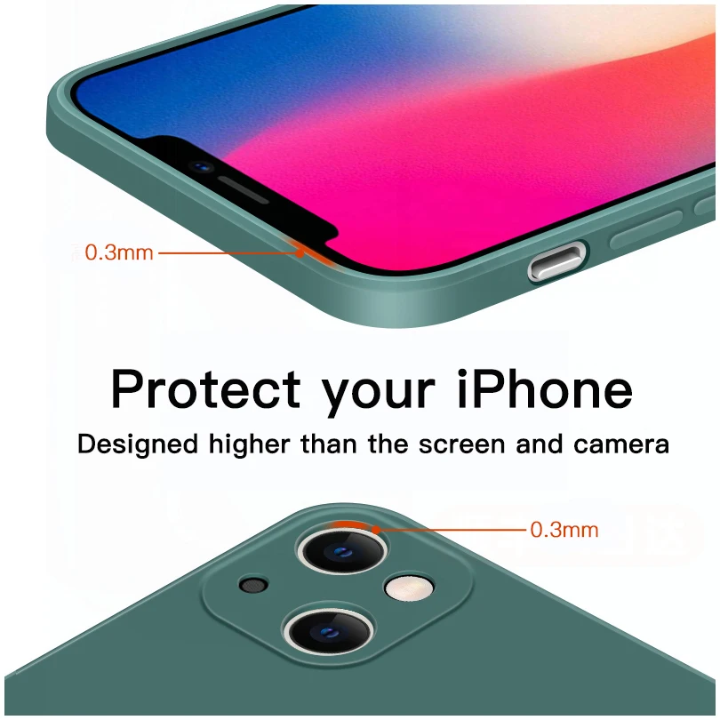 Premium Liquid Silicone Shockproof Phone Case - Enhanced Durability & Comfort