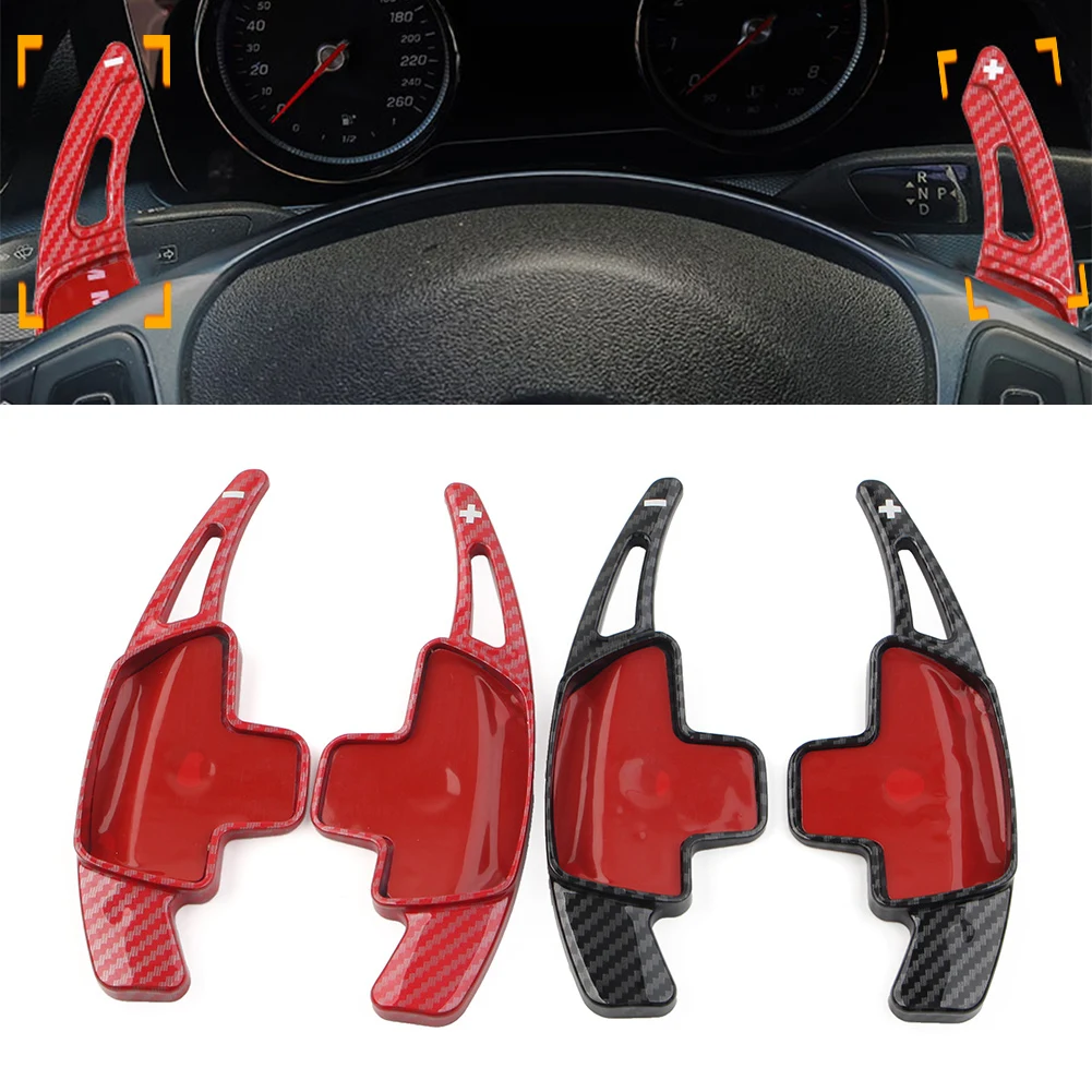 

Carbon Fiber Look Auto Steering Wheel Paddle Shifter Extension For Mercedes-Benz A/B/C/E/S/G/V-Class NOT FIT FOR AMG MODELS