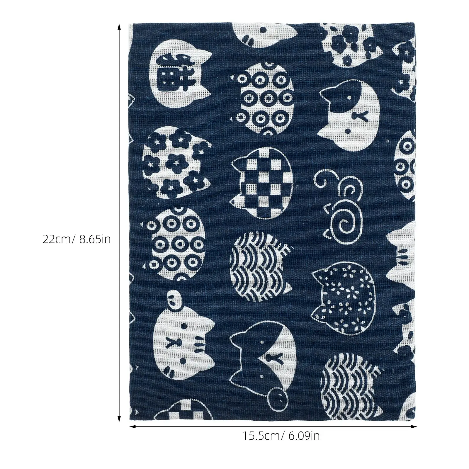 Blue Fabric Book Cover Protector Sleeve Diary Covers Hardcover Protective Cover Textbooks Cover Decorative delicate book cloth - 6