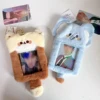 1PCS Plush Photocard Holder with Keychain,Cartoon Photo Sleeve ID Bank Credit Card Holder,Kpop Photo Card Holder 5