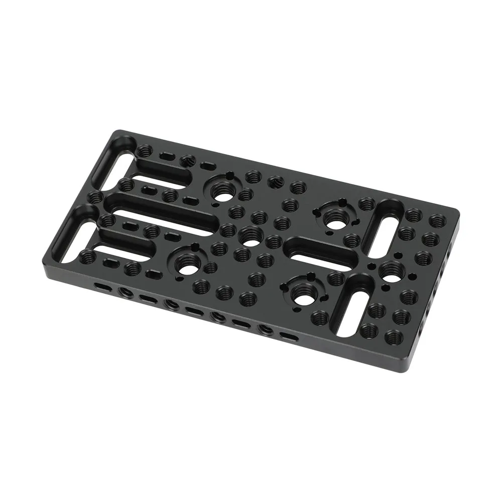 SZRig 다목적 마운팅 치즈 플레이트 (1/4인치, 3/8인치 나사 구멍, 1/4인치 슬롯 포함), 카메라 케이지 숄더용 알루미늄 합금 보드