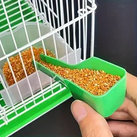 1pc EasyClean Bird Feeder, ABS Plastic Pet Food Scoop, No-Electricity Pet Feeding Spoon, Washable Pet Supplies for Bird Feeding 1