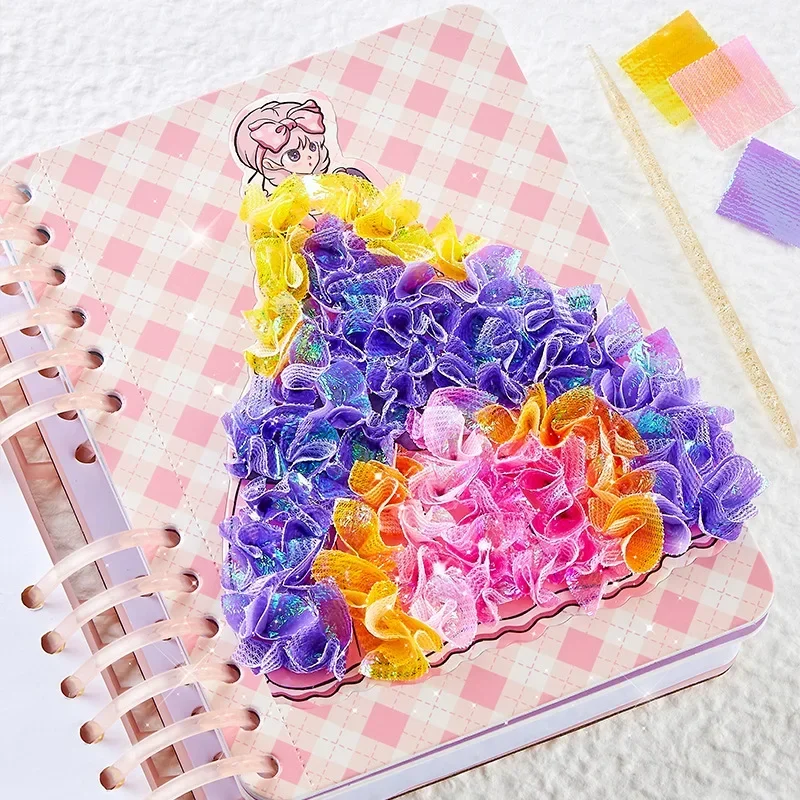 

Baby DIY Painting Sticker Craft Toys Kids Art Girls Poking Painting Princess Handmade Educational Magical Children Gifts