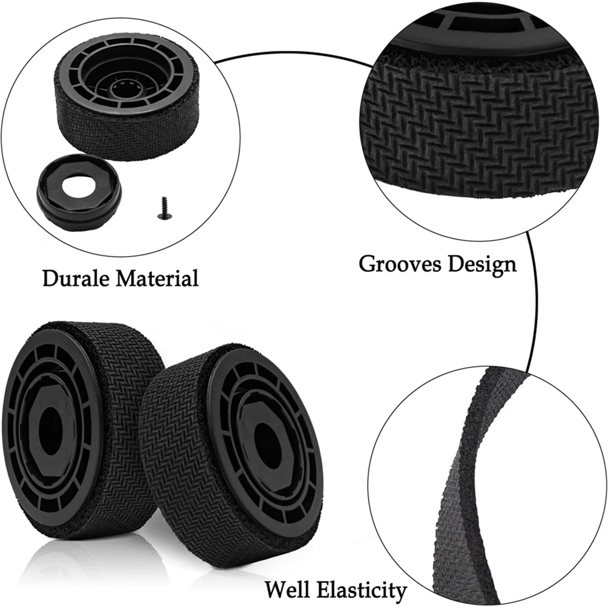 Wheel Tires Replacement for iRobot Braava Jet M6 (6110) (6012) (6112) (6113) Ultimate Wi-Fi Connected Robot Anti-Slip 5
