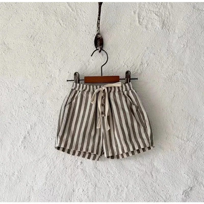 New Summer Kids Shorts Children Cute Stripe Trousers Boys Outwear Pants baby shorts