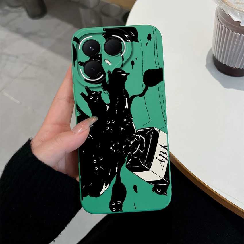 Beautiful Small Floral Pattern Silicone Anti-Fall Phone Case