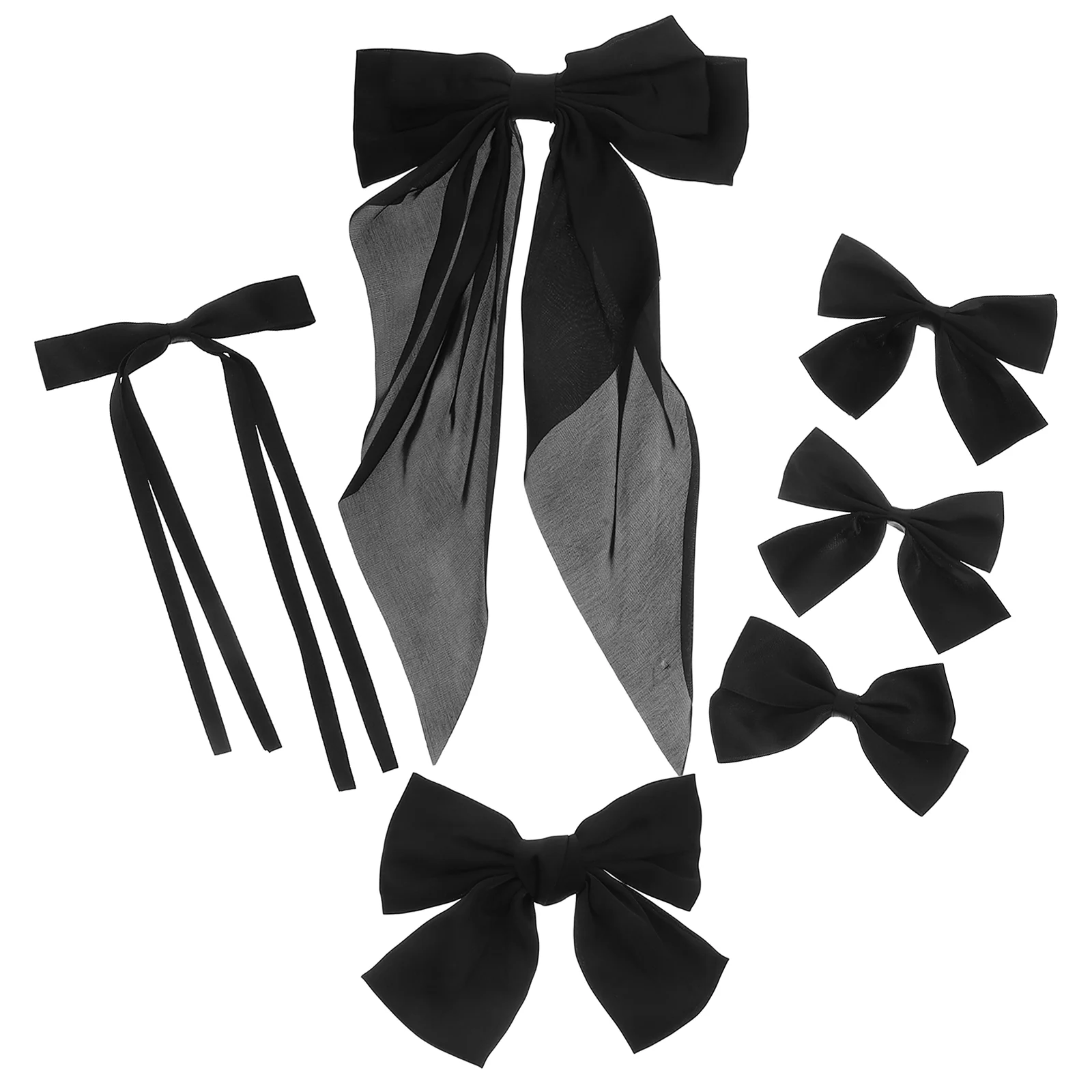 

6Pcs Delicate Hair Bow Bowknot Hairpin Hair Clip Barrette Ribbon Bowknot Hair Clip for Decor