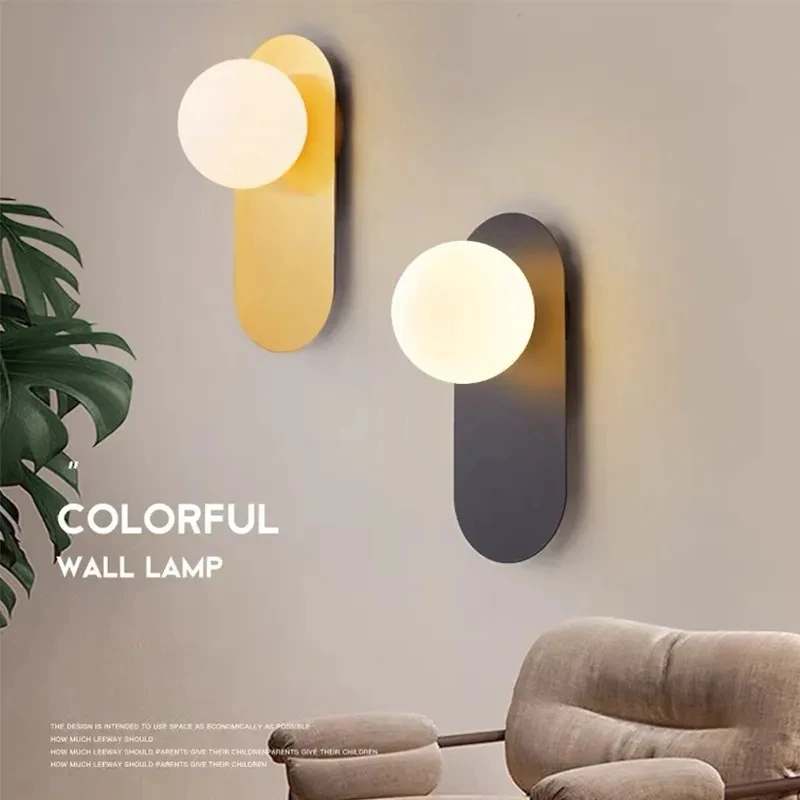

7W Glass Ball Wall Light Modern Living Bedroom Bedside Led Wall Lamp Indoor Decor Wall Sconce with G9 Bulb 85-265V Luminaire