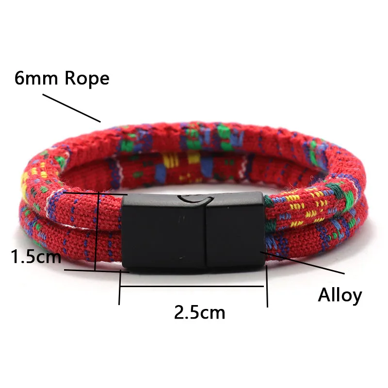 Bohemian Rope Man Bracelet 6mm Double Layer Macrame Braclet Beach Bijoux Homme Turkey Survival Braslet Pulseira Masculina Gift - Image 6