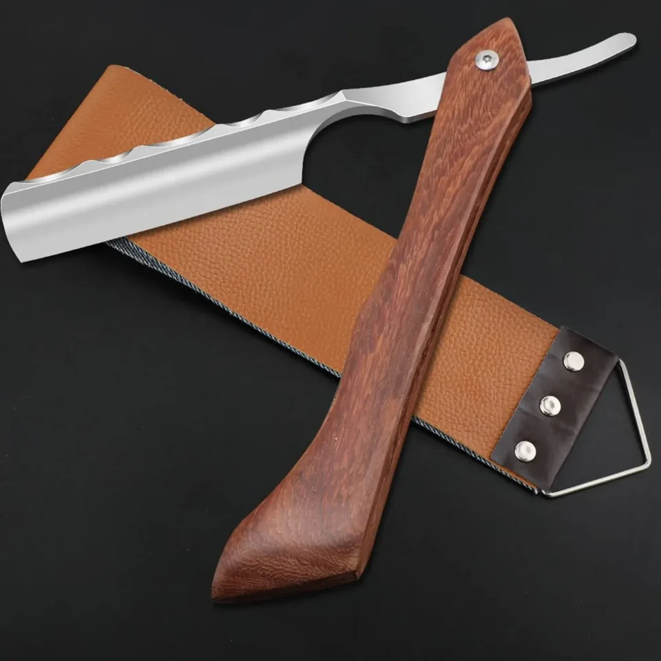 Professional Straight Blade Barber Shaving Razor Set