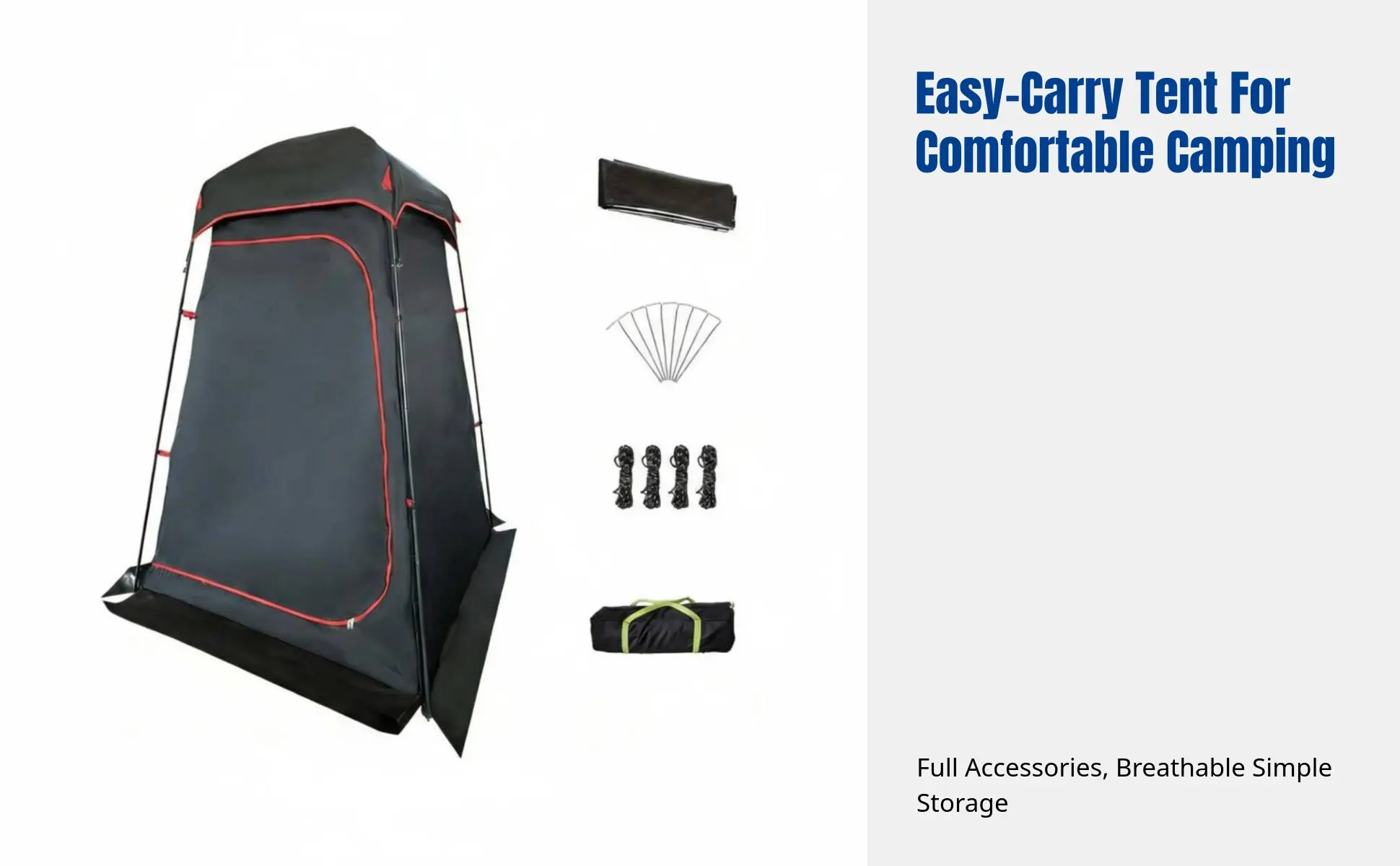 Outdoor Full Light-Blocking Privacy Changing Tent, Waterproof Shower Shelter, Portable Toilet, Multi-Use