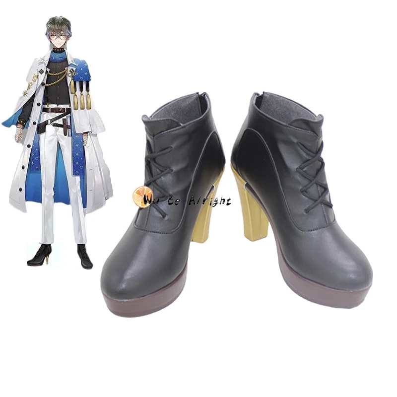 

Hololive VTuber Luxiem Ike Eveland Anime Cosplay Shoes Boots Halloween Carnival Party Role Play Boots Cosplay Prop Custom Made