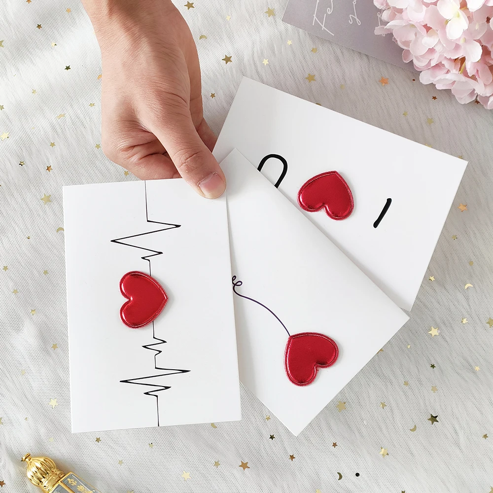 Love Postcard Valentines Day Gift Cards Wedding Invitation Greeting Cards Anniversary Couples Handmade