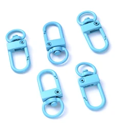 Set of 10 Elegant Gold and Silver Plated Lobster Clasp Hooks for Jewelry Making and Crafting (Blue)