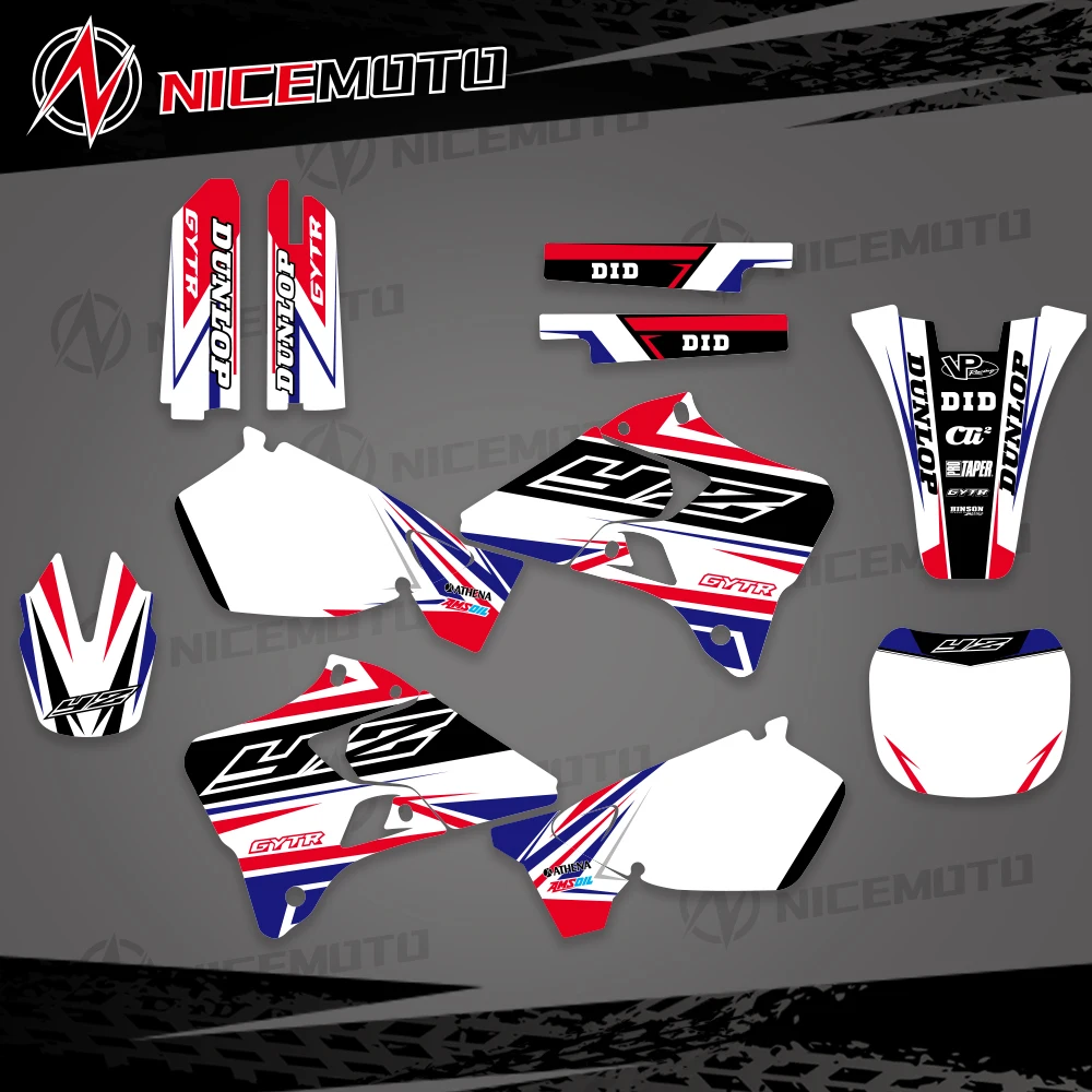 NICEMOTO NEW Graphics Background Sticker Decal for Yamaha YZ125 YZ250 YZ 125 250 1996 1997 1998 1999 2000 2001 dc motors for honda civic hb cup 2 door locking actuator car fc280 door lock central control engine 1996 1997 1998 1999 2000