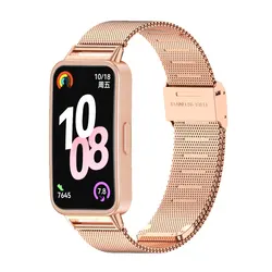 Metal Bracelet Strap Replacement for Smart Watches - Premium Wristband Accessory (Rose Gold)