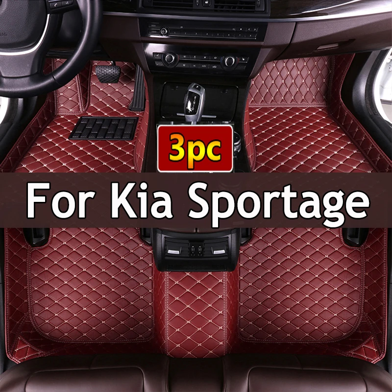

Car Mats For Kia Sportage QL MK4 2017~2022 Carpet Anti Dirty Pad Luxury Leather Floor Mat Durable Rugs Full Set Car Accessories