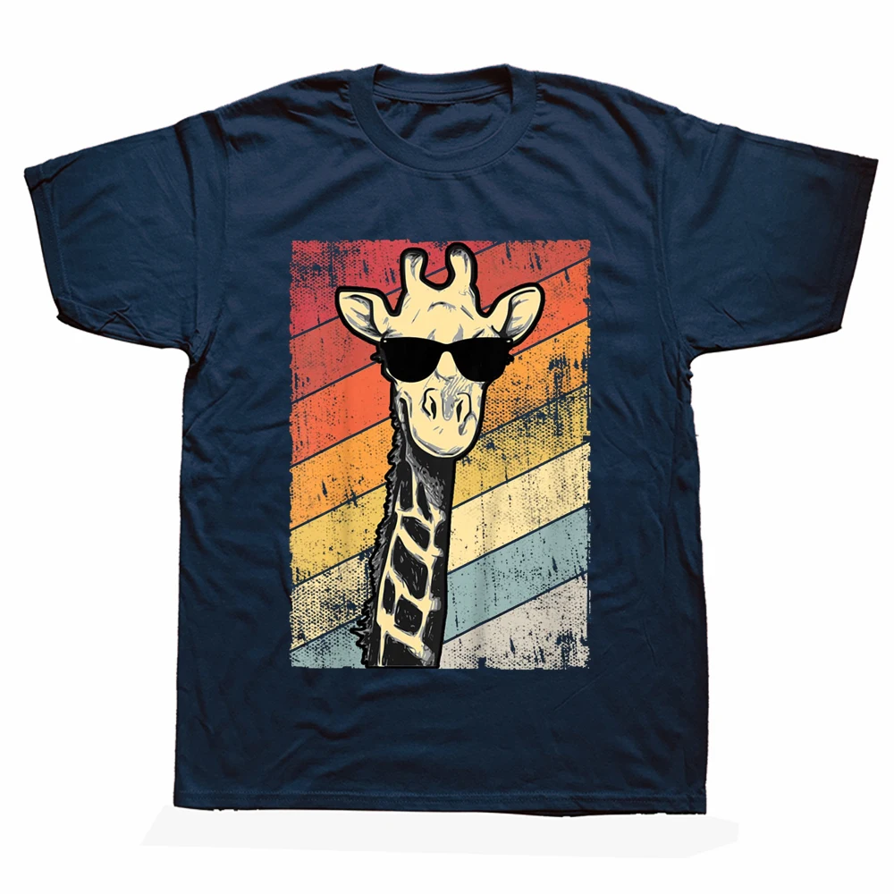 Lunettes de soleil rétro Vintage girafe, cadeau amusant pour amoureux des animaux, t-shirts graphiques Streetwear à manches courtes, cadeaux d'anniversaire d'été_voghion.com