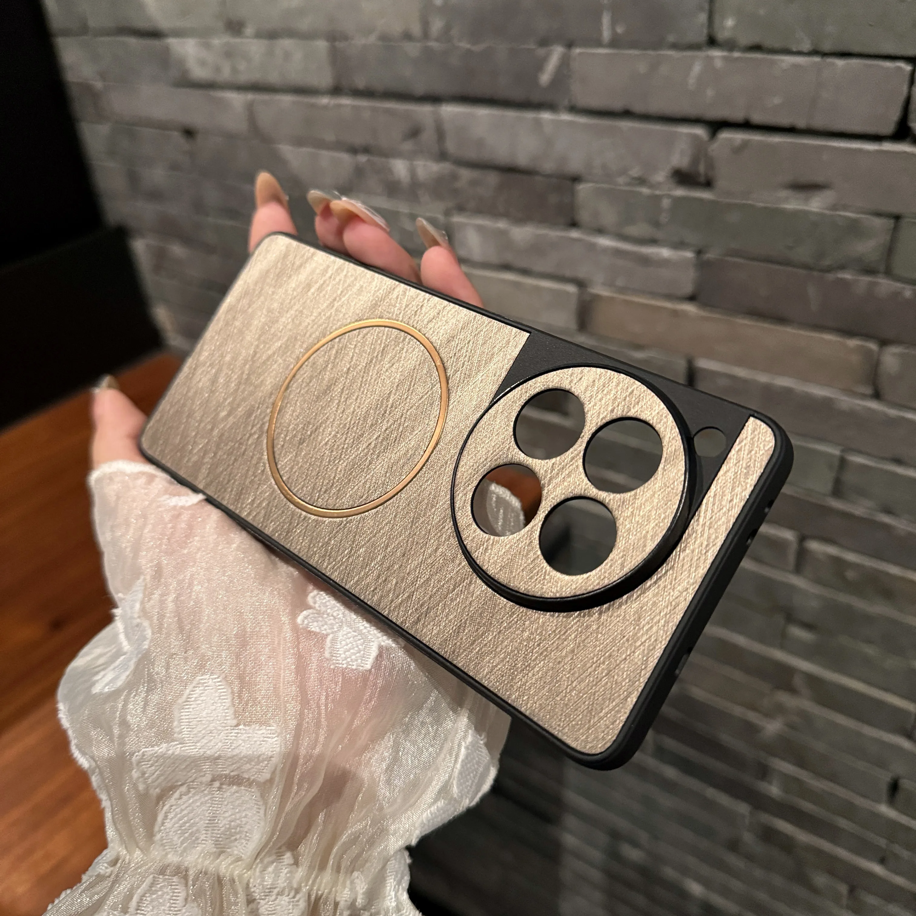 Luxury Frosted Texture Magnetic Case with Soft Frame and Magsafe Compatibility