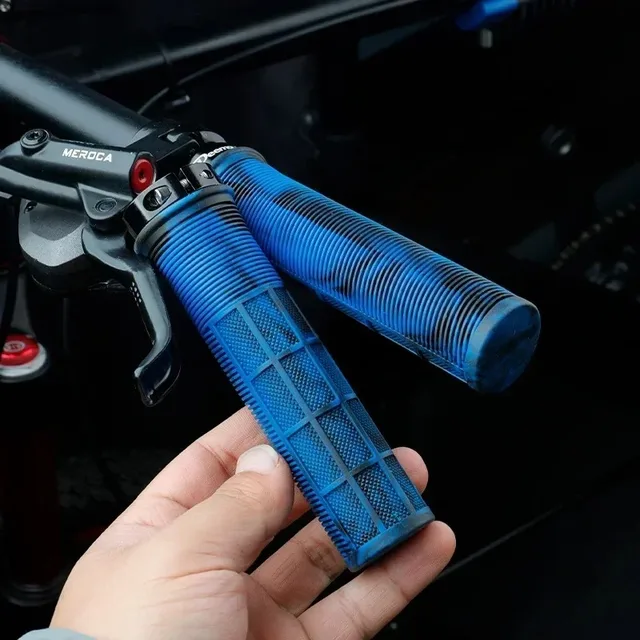Bicycle Handlebar Grips TPR Anti-Skid MTB Road Bike Handle End Grips Shockproof Aluminum Lock Ring MTB Cuffs Mountain Bike Part 3