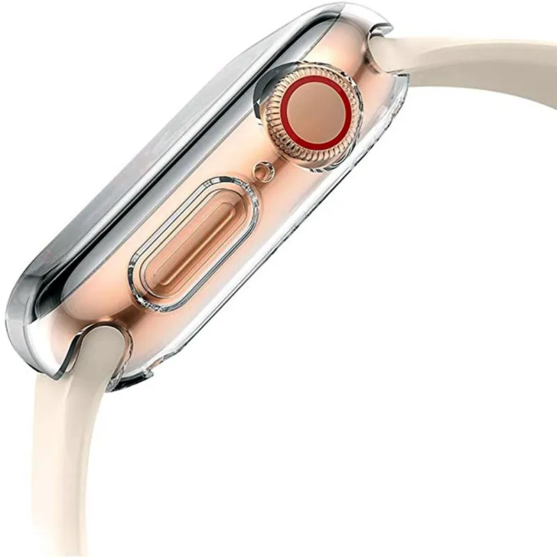 Osłona ekranu do Apple Watch 9 8 45mm 41mm 44MM 40MM 42mm Full TPU etui na zderzak akcesoria iwatch series 7 SE 6 5 4 3