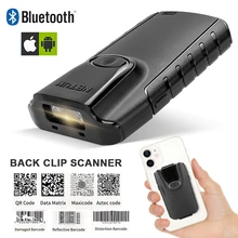 KEFAR Bluetooth 2D Phone Back Clip Barcode Scanner for Data Matrix PDF417 QR Code and CCD 1D Barcode Reader Smartphone Tablet