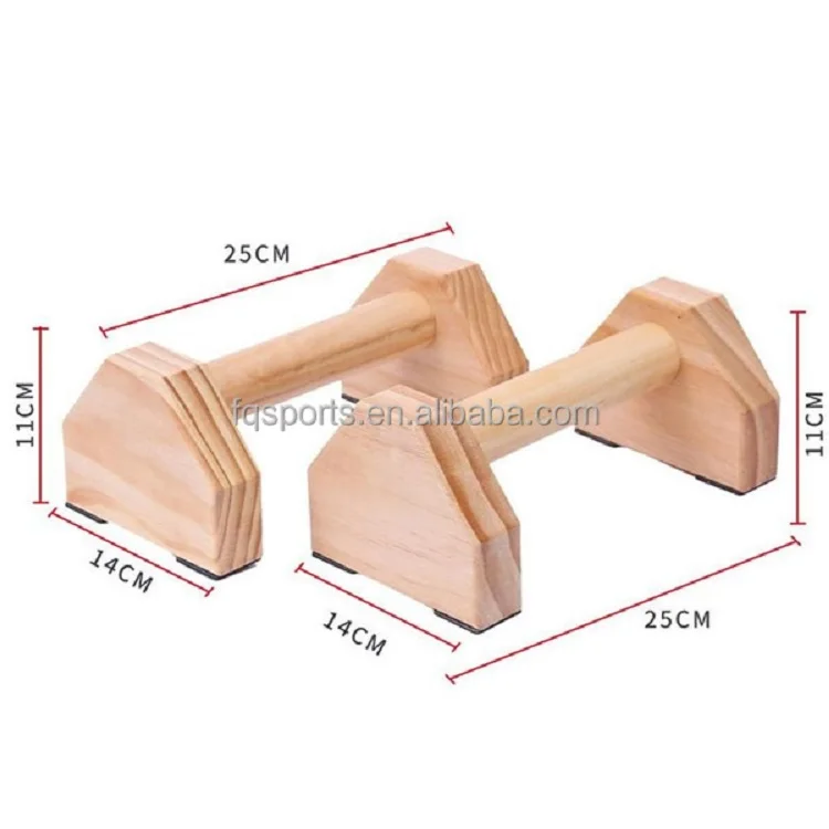 Home Workout Wood Handle Push up Bars High Quality Wooden Parallete