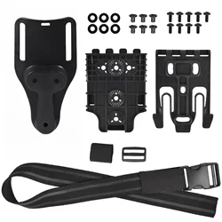 Quick Release Tactical Drop Leg Holster Kit - Set of 3 with Belt Loop & Comfort Fit for Outdoor Activities (Short - Black)