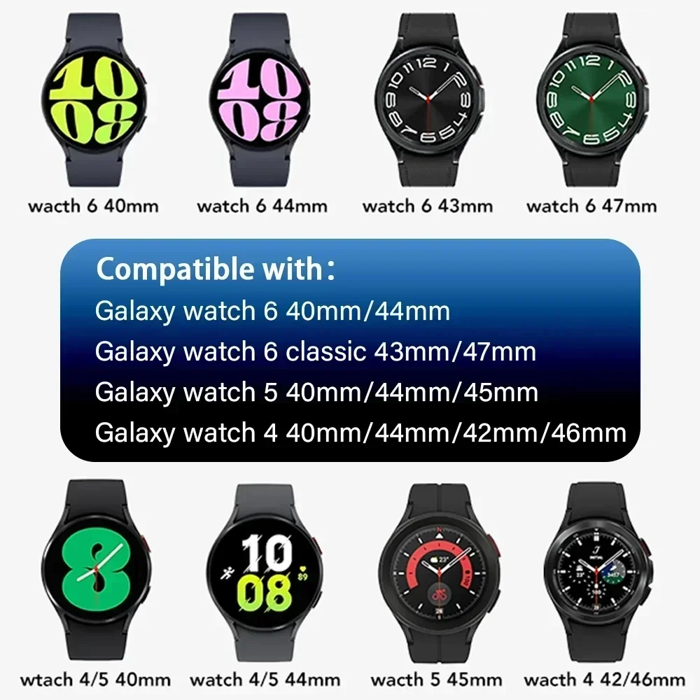 Sportarmband für Samsung Galaxy Watch 7 6 5 4 FE 44 mm 40 mm 5 Pro 45 mm 20 mm No Gap Armband Silikonarmband Galaxy Watch 6-4 Classic – Detail 3