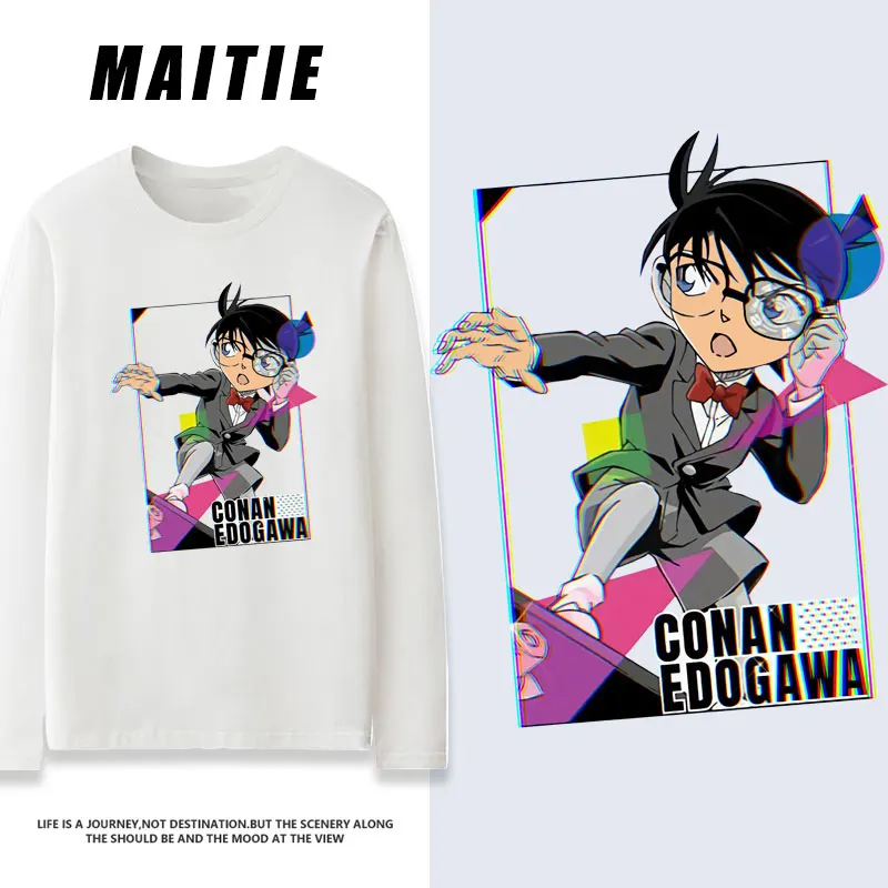 

ANIME NAME DETECTIVE CONAN T-SHIRT CHILDREN STRANGE THIEF KIDU KUDO SHINICHI HAIHARA CO-NAMED LONG SLEEVE CLOTHES BOY