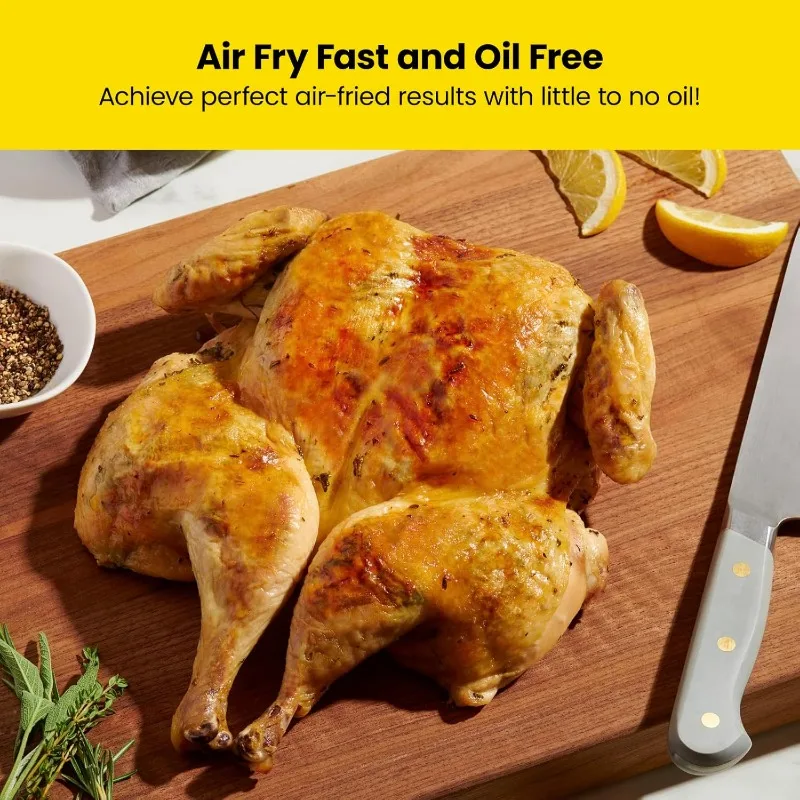 Chefman TurboFry&reg; Touch Air Fryer, XL 8-Qt Family Size, One-Touch Digital Control Presets, French Fries, Chicken, Meat, Fish