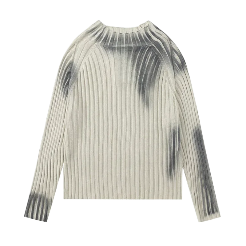 

Уличная Краска Граффити старая облегающая вязаная футболка Ins Ленивый Стиль Трикотажный свитер 2023 Новые Модные Топы пуловер