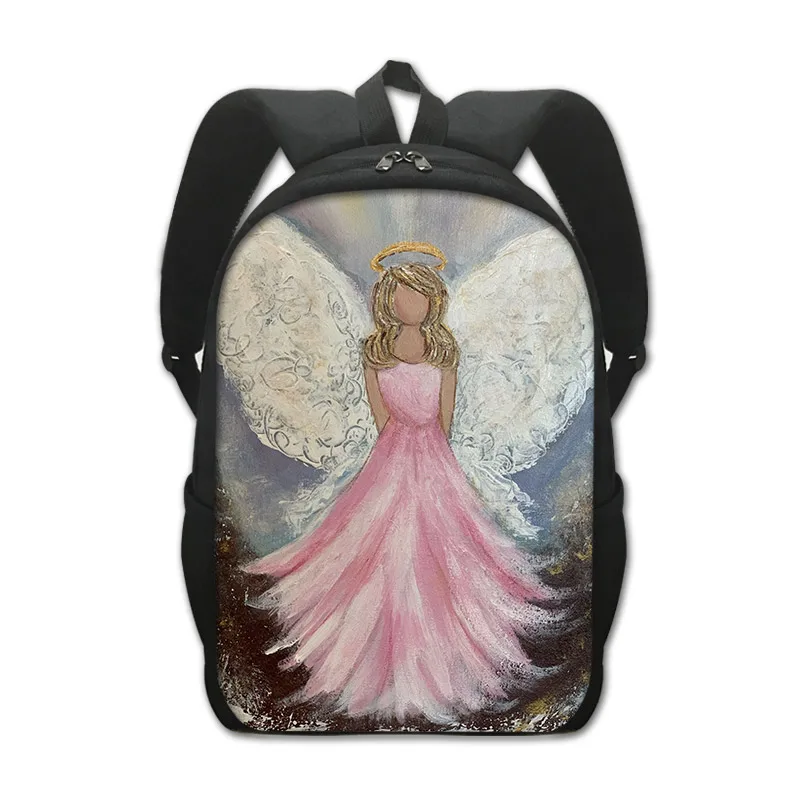 

Рюкзак для мальчиков и девочек, вместительный школьный ранец с ангелом и сломанными крыльями для подростков, сумка на плечо для студентов